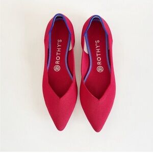 Rothy's Red Point Toe Flats